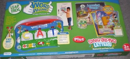 LeapFrog Word Whammer Fridge Phonics Set Plus Sing-aLong Letters Musical CD and Flash Cards