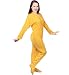 PajamaCity Yellow Peeps Print Officially Licensed Fleece Footed Pajamas for Teens and Adults