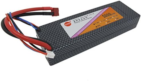 CNDHD 2S 7.4V 30C 5000MAH Rechargeable Lipo Battery 5C Charging Li-Poly Power for RC 1/10 1/8 Car Toy