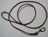 LOVEPET Vermilion Stubborn Leather Lead With Bolt Snap, 0.2' Dia. 55' Length