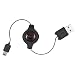 Retractable Sync and Charge Cable for T-Mobile BlackBerry Pearl 8100