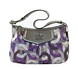 Coach Op Art Signature Chainlink Top Handle Demi Pouch Bag Purer Violet Multi Review