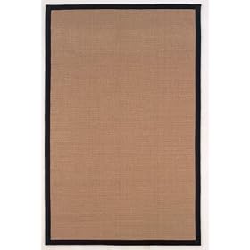 Hand Woven Jute Cotton Collection Black Binding JC01 (8' x 11')