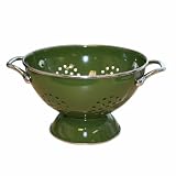 Calypso Basics, 08903, 1-1/2 Quart Enamel On Steel Colander, Olive