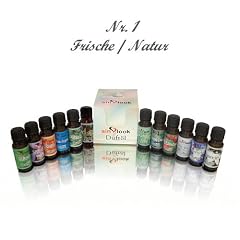 Duft�l Made in Germany 12 er Packung Duft�l a`10 ml - Ensemble Nr.1 Frische / Natur mit den Sorten Rose, Lavendel, Eucalyptus, Blue Akqua, Jasmin, Orchidee, Tanne, Minze, Vanille, Erdbeere, Lemongras, Flieder