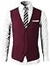H2H Mens Formal Slim Fit Premium Business Dress Suit 4 Button Vests With Pocket