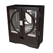 "Bianca" Mele & Co. Java Finish Upright Windowed Jewelry Box