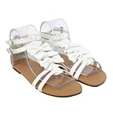Kids Girls Summer Footwear Sandals Shoes with Bow Design (White Pink)