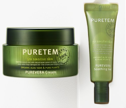 Puretem Purevera Facial Skin Cream Set (100% Organic Aloe Vera) by Kwailnara