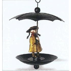 Girl-Under-the-Umbrella Birdfeeder