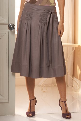 Autograph Tie Waist Fastening Knee Length Skirt clothing