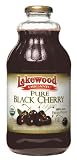 Lakewood Organic PURE Black Cherry Juice, 32-Ounce Bottles (Pack of 6)