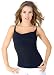 Designer Fitted Draped Spaghetti Strap Top in Slinky Fabric from Hot Fash Tops - ABIA II Black