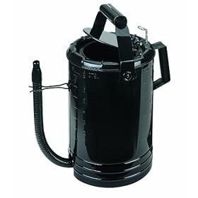 Lumax LX-1538 Black 8 Quart Flow Control Measure Can with Flex Spout