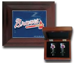 Atlanta Braves Collectors Gift Box w/Flared Shooters - MLB Baseball Fan Shop Sports Team Merchandise