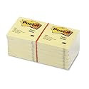 Post-it Original Notes, 3 x 3 Inches, Canary Yellow, 100-Sheet Pad (12 Pads per Pack) (654-YW)