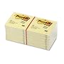 Post-it Original Notes, 3 x 3 Inches, Canary Yellow, 100-Sheet Pads (12 Pads per Pack) (654-YW)