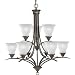 Progress Lighting P4329-20: Trinity Antique Bronze Nine-Light Chandelier