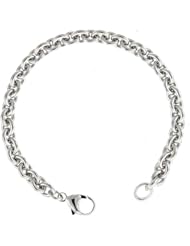 Silver Round Link 6.8mm Bracelets Length = 8.5