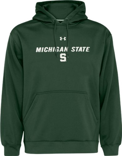Michigan State Spartans Forest Green Under Armour Fleece Hooded Sweatshirt