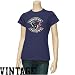 Image of Houston Texans Ladies Navy Blue Basic Round Logo Vintage T-shirt