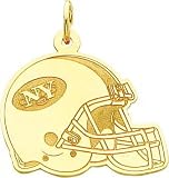 14K Gold NFL New York Jets Football Helmet Charm