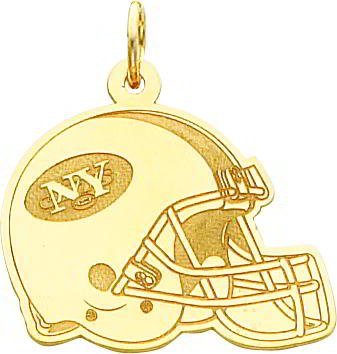 14K Gold NFL New York Jets Football Helmet Charm