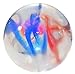 OnlineScienceMall Enormous Iridescent Glass Funfair Toebreaker Marble - 50mm - with Stand (Clear w Red & Blue Streams)