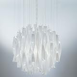 IMAGE OF Aura 60 chandelier - white, gold leaf, 110 - 125V (for use in the U.S., Canada etc.)