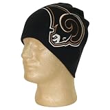 NFL "Logo Hype" Uncuffed Knit Beanie / Winter Hat - St. Louis Rams