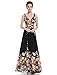 Ever Pretty Women's Sexy Double V-Neck Floral Printed Chiffon Maxi Dress 09636