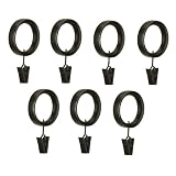 Umbra Cufflet Drapery Ring, Burnished Black, Set of 7