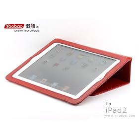 Yoobao - Funda de cuero ejecutiva para iPad 2 color rojo