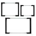 Set of 3 Wynn Cubbies with Glass - Black