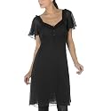 Alice Temperley Short-Sleeve Swiss Dot Dress - Ebony