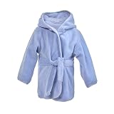 from Mini Vanilla Mini Vanilla Super Soft Blue Hooded Lined Robe - Blue - 12 Months