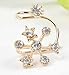 CHOP MALL Fashion Diamond Snowflake Alloy Ear Cuff (Gold) (1 Pc)