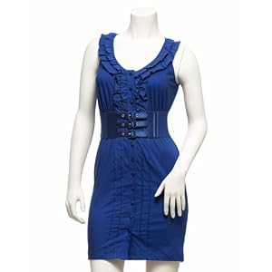 Buy 2b Pleated Cinch Belt Dress - DEEP OASIS (M) by bebe