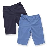 Gerber Two Pack Cargo Pant, Navy and Turquoise Boy, 0-3 Months