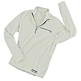 TAIGA Men's Polartec Microfleece Long-sleeved Zip Shirt, Light Grey, MADE IN CANADA