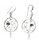 By Navajo Artist Lorenzo Arviso: Beautiful! Sterling-silver/Turquoise Navajo Dream Catcher dangle-earrings picture