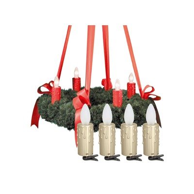 Adventskranzbeleuchtung in Gold (4er Pack)
