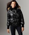 DKNY Jeans Petite Coat, Puffer Knit Collar