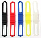 サカイトレーディング 弾性シリコン ゴムバンド ホルダー（伸縮ホルダー・結束バンド） 2色×2本 合計4本セット