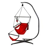 Hammaka Hammocks Suelo Stand/Aluminum Chair Combo - Cherry Red