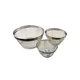 3 Pieces Set Stainless Steel Mesh Strainer Set by Japanese Import