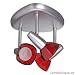 Paulmann Spotlights Barelli Rondell 3x50W GZ10 Chrom matt/Rot 230V