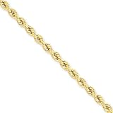 14k Gold 4mm Handmade Regular Rope Chain