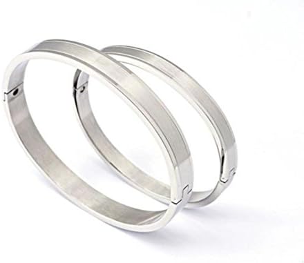 Jewelryfinds Europe Stainless Steel Bracelet Halloween Party Casual Couple Couples Glossy Silver