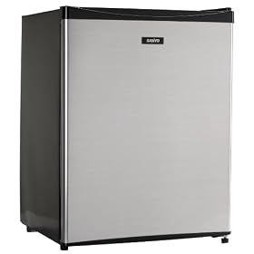 Sanyo SR-A2480M 2-2/5-Cubic-Foot Compact Mid-Size Refrigerator, Platinum